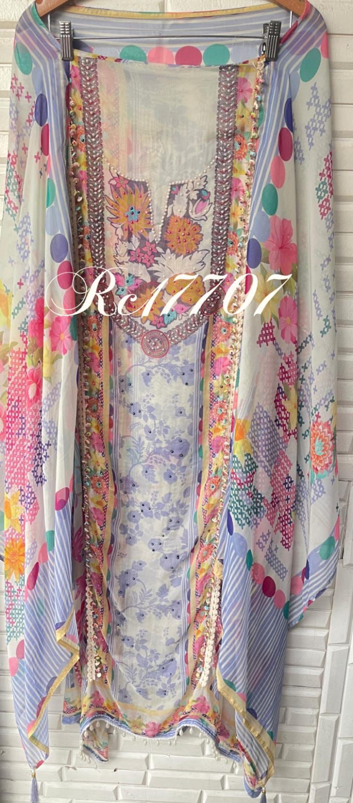 Organza unstitched ladies suit Rc17707