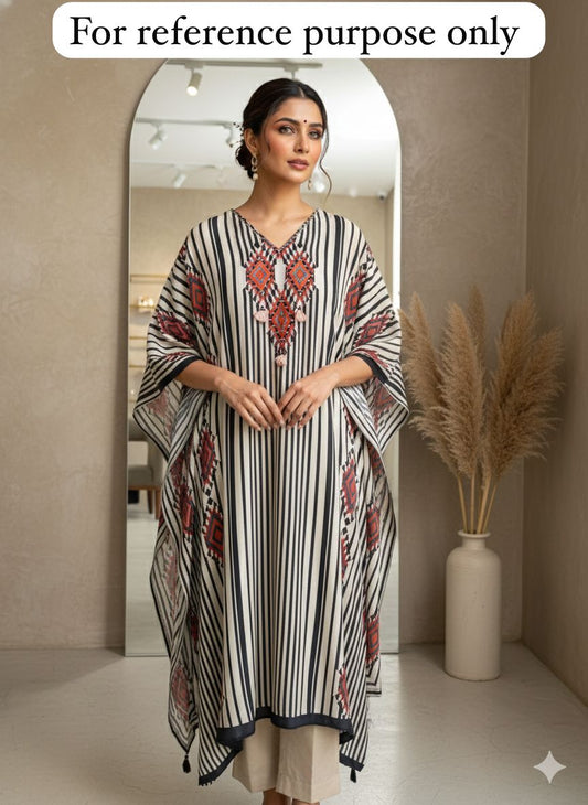 Satin crepe unstitched ladies suit Rc18388