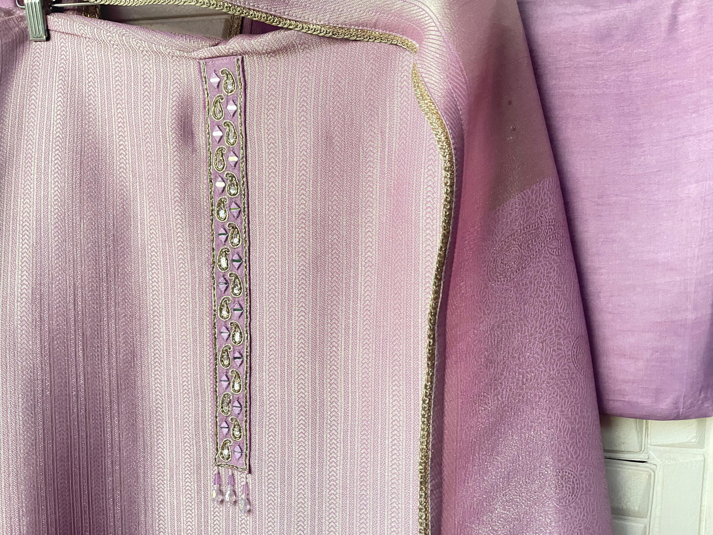 Pure brocade silk unstitched ladies suit Rc17812