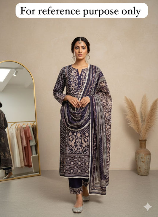 Cotton printed unstitched ladies suit Rc18478 (a)