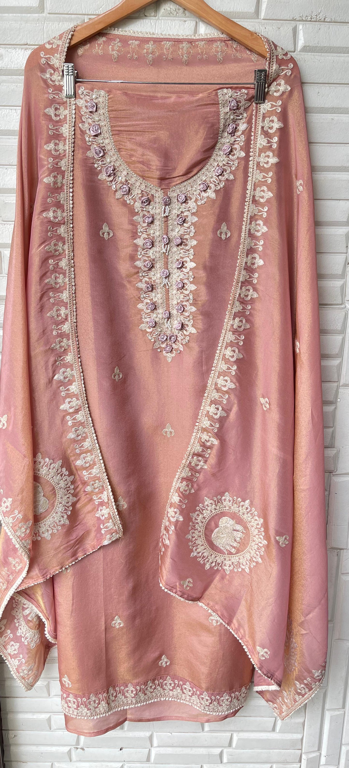 Shimmer silk unstitched ladies suit Rc17602 (d)