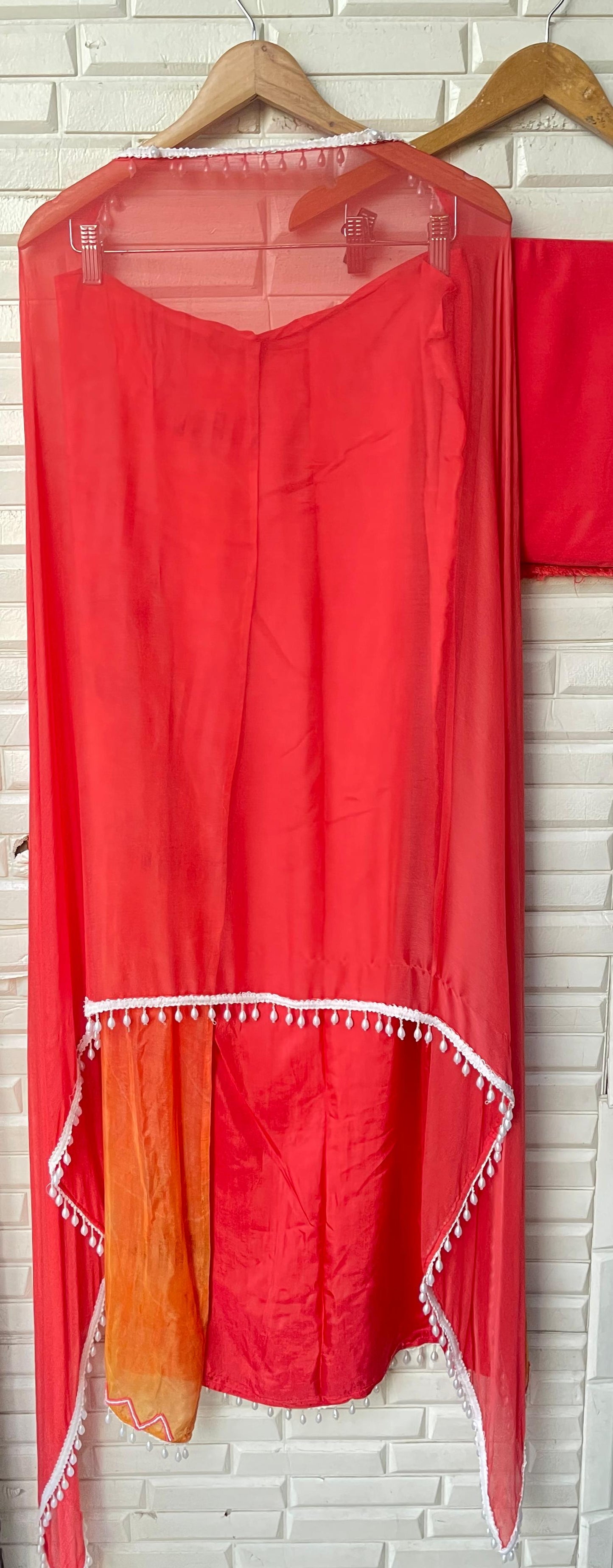 Crape silk unstitched ladies suit Rc17834