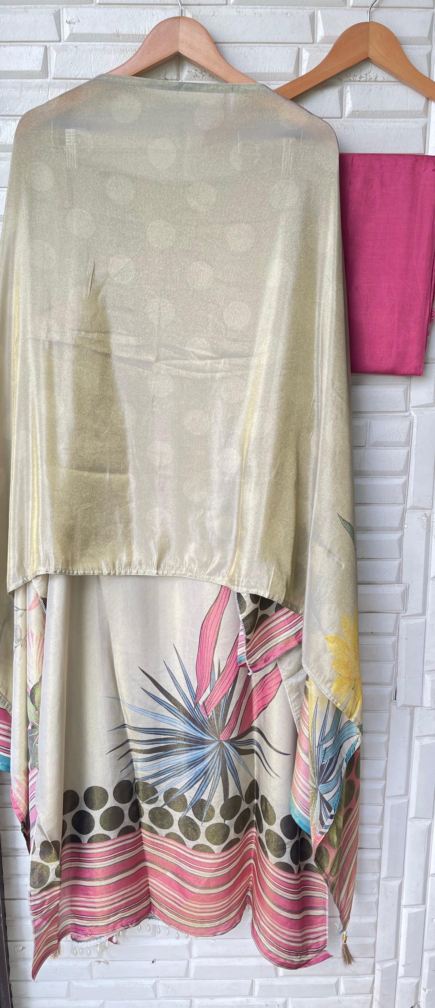 Shimmer silk unstitched ladies suit Rc17650