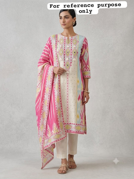 Pure soft cotton printed unstitched ladies suit Rc19055