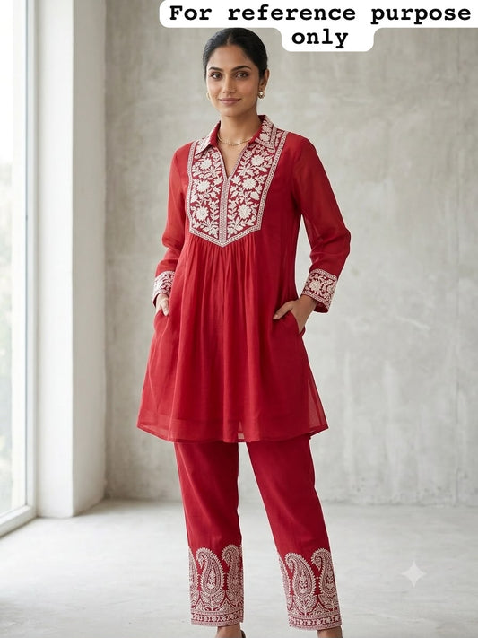 Chinnon fabric ladies stitched coord set Rc19125