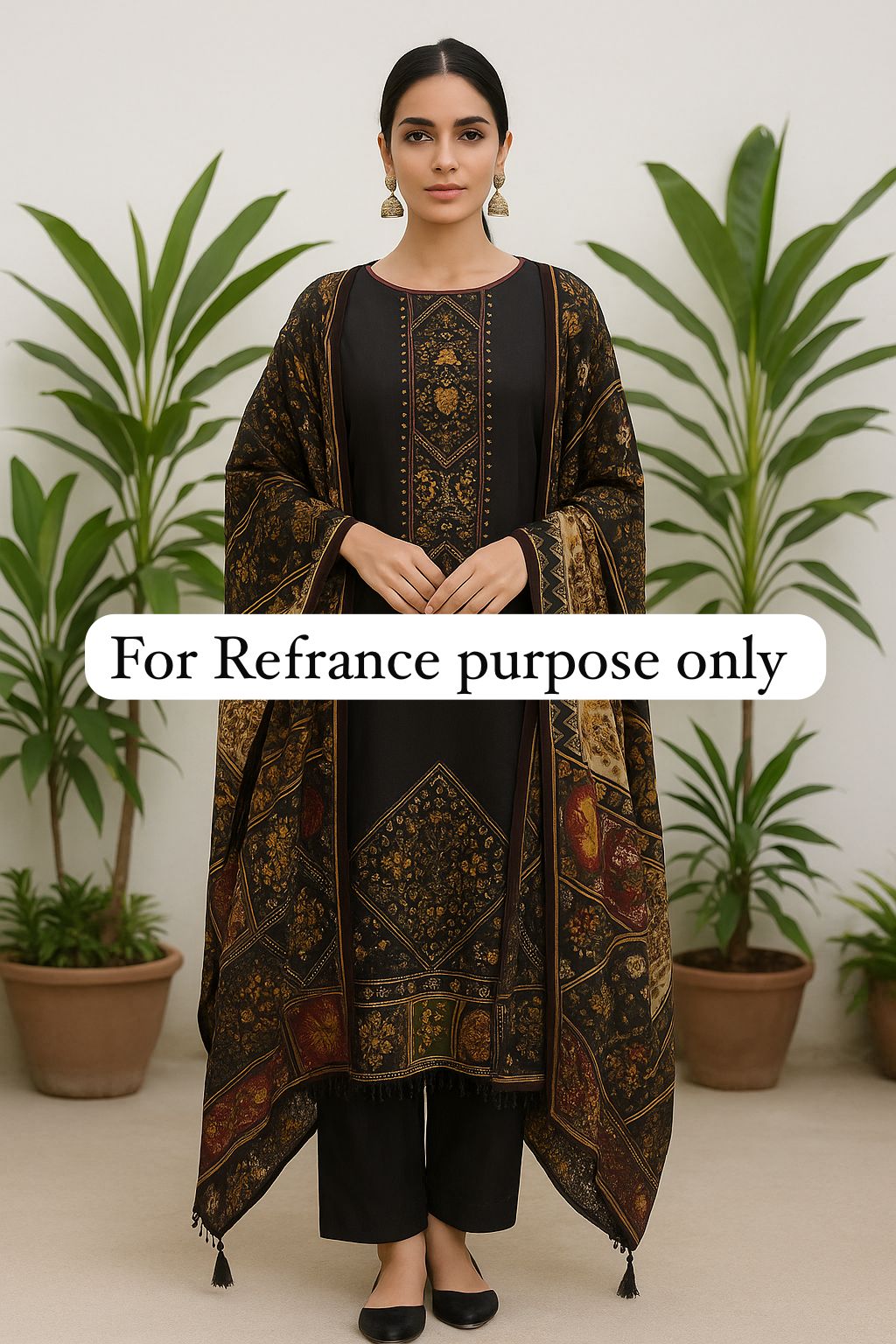 Crape satin unstitched ladies suit Rc17652