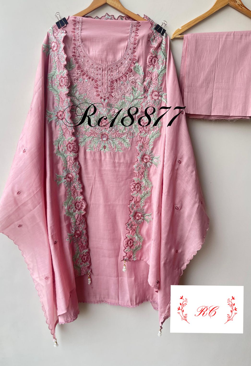 Mul Chanderi Unstitched Ladies Suit RC18877 β view 8
