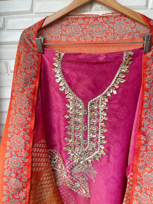 Shimmer Silk Unstitched Suits Rc 16085