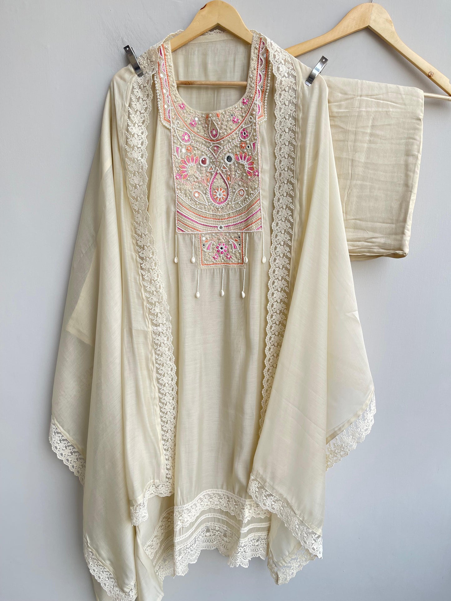 Mul Chanderi Unstitched Ladies Suit RC-18554 β view 7