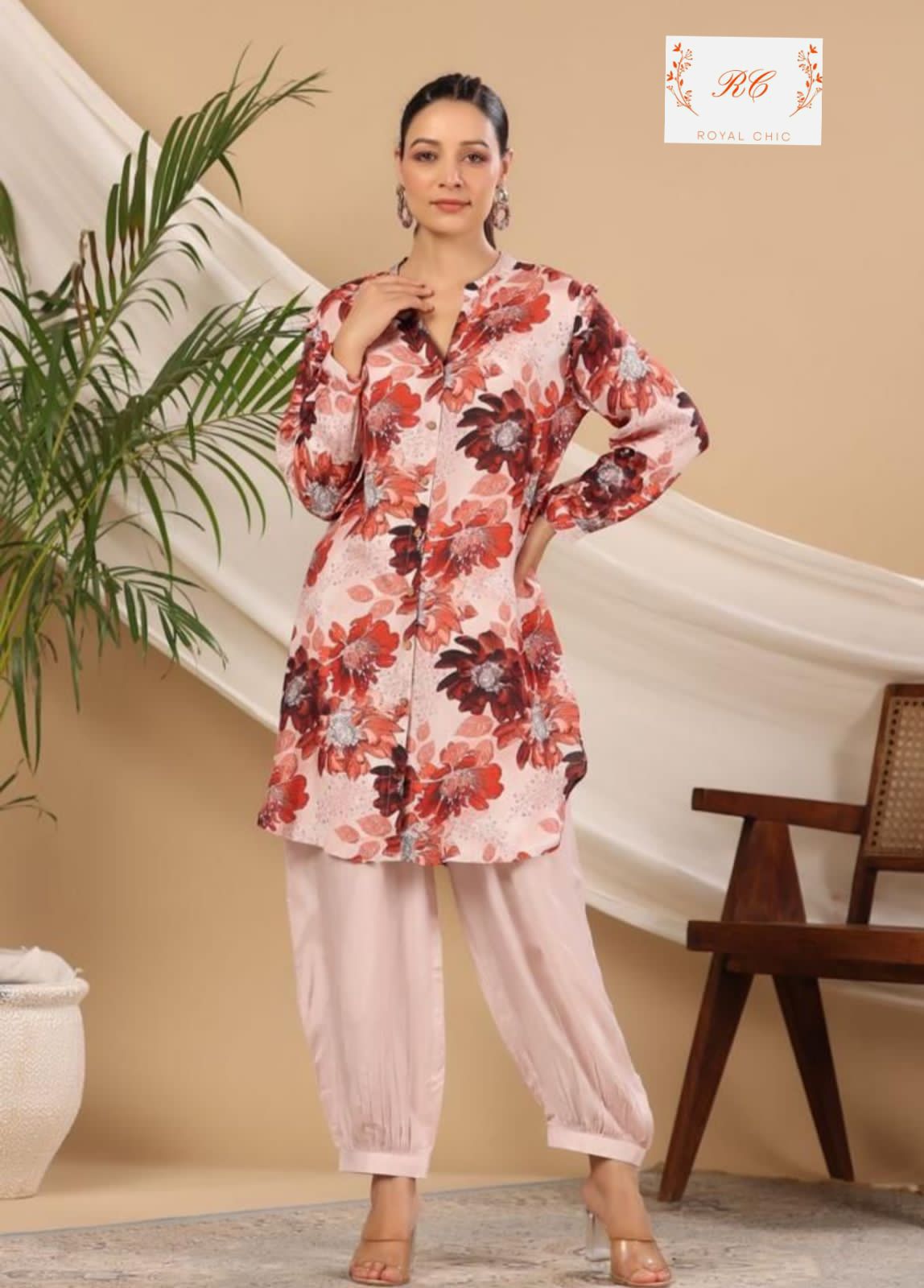 Pure Muslin Ready to Wear Co-ord Set Rc12144