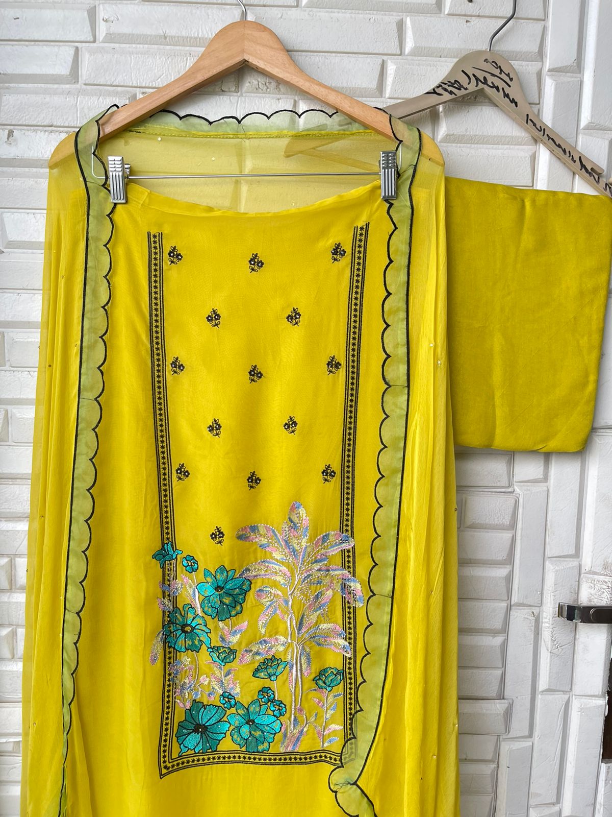 Organza unstitched ladies suit