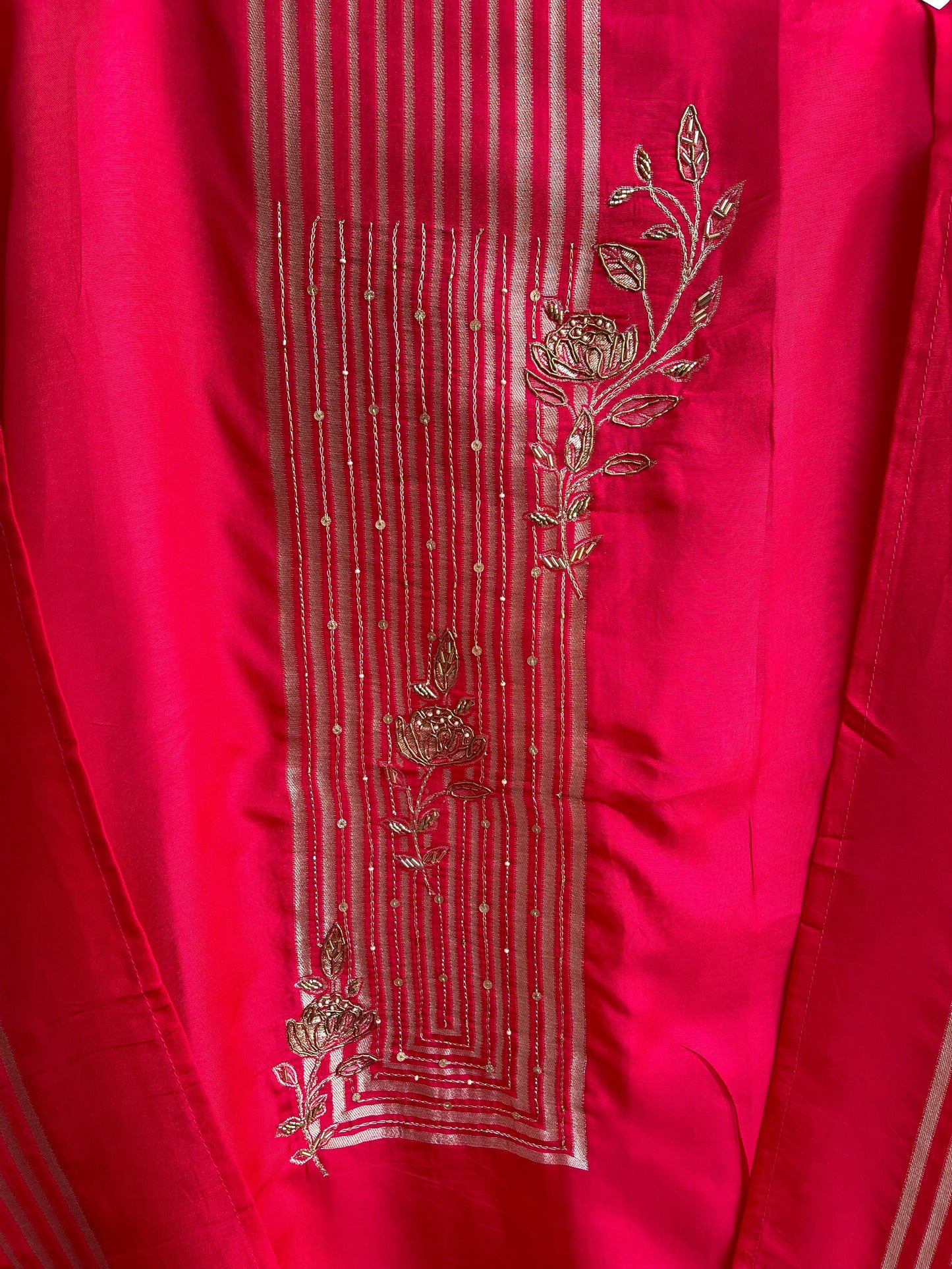 Banarasi tassar silk unstitched ladies suit Rc17905 (c)