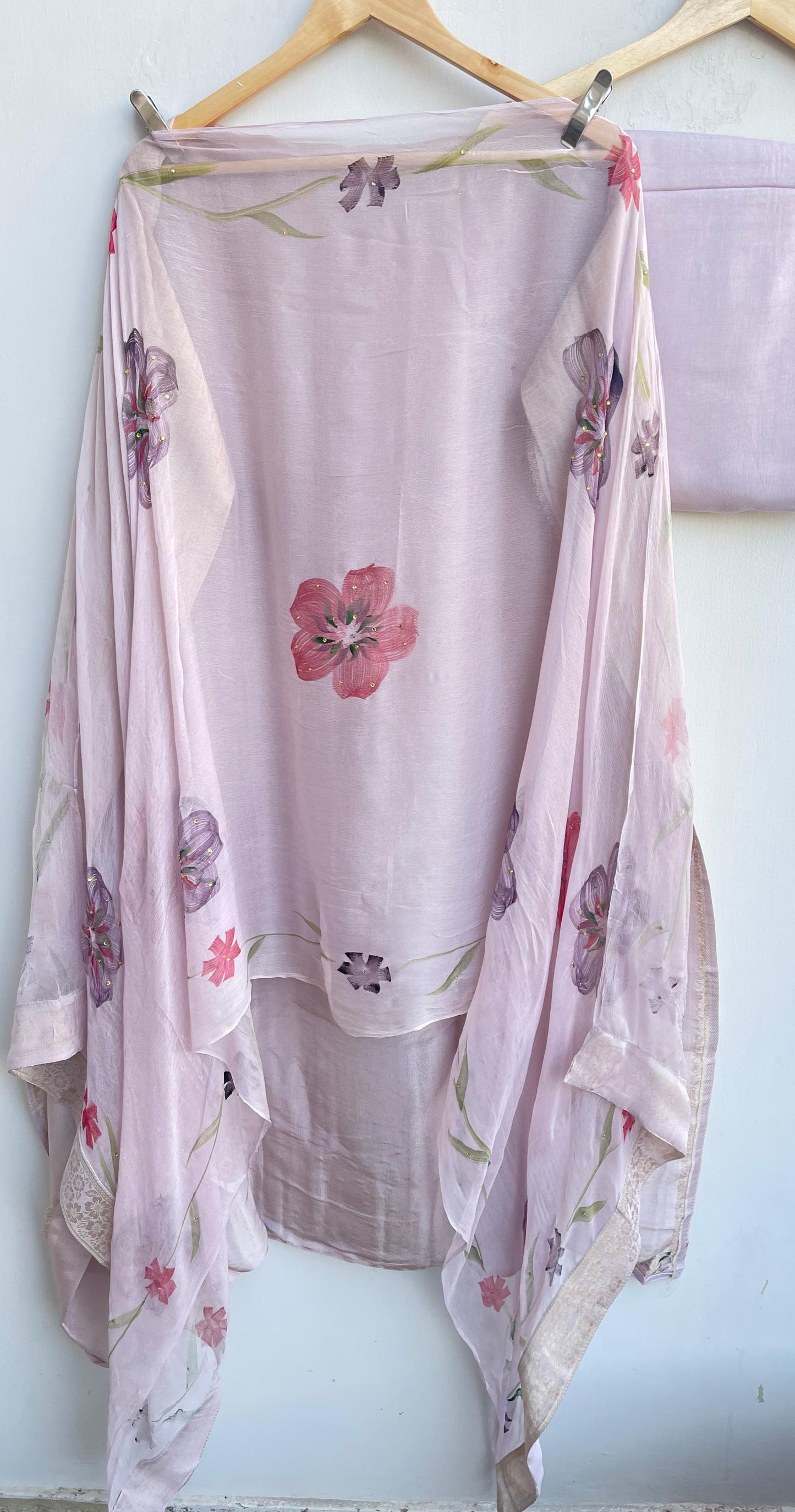 Self shimmer tassar silk unstitched ladies suit Rc17881  (a)