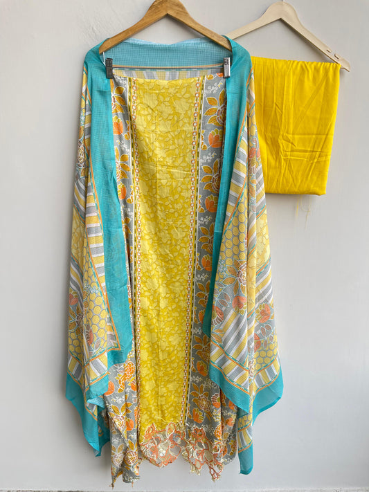 Soft cotton unstitched ladies suit Rc18483 (b)