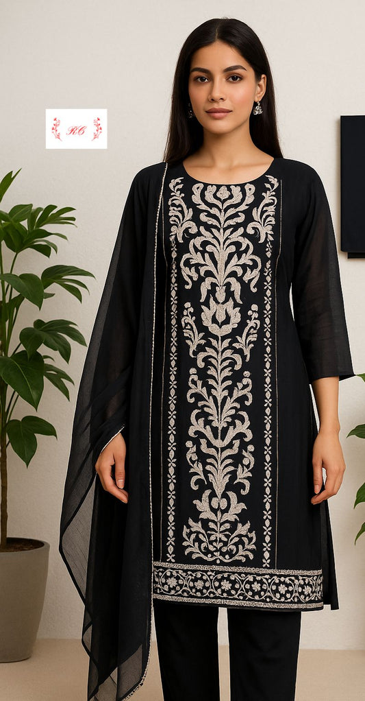 Muslin unstitched ladies suit Rc17477