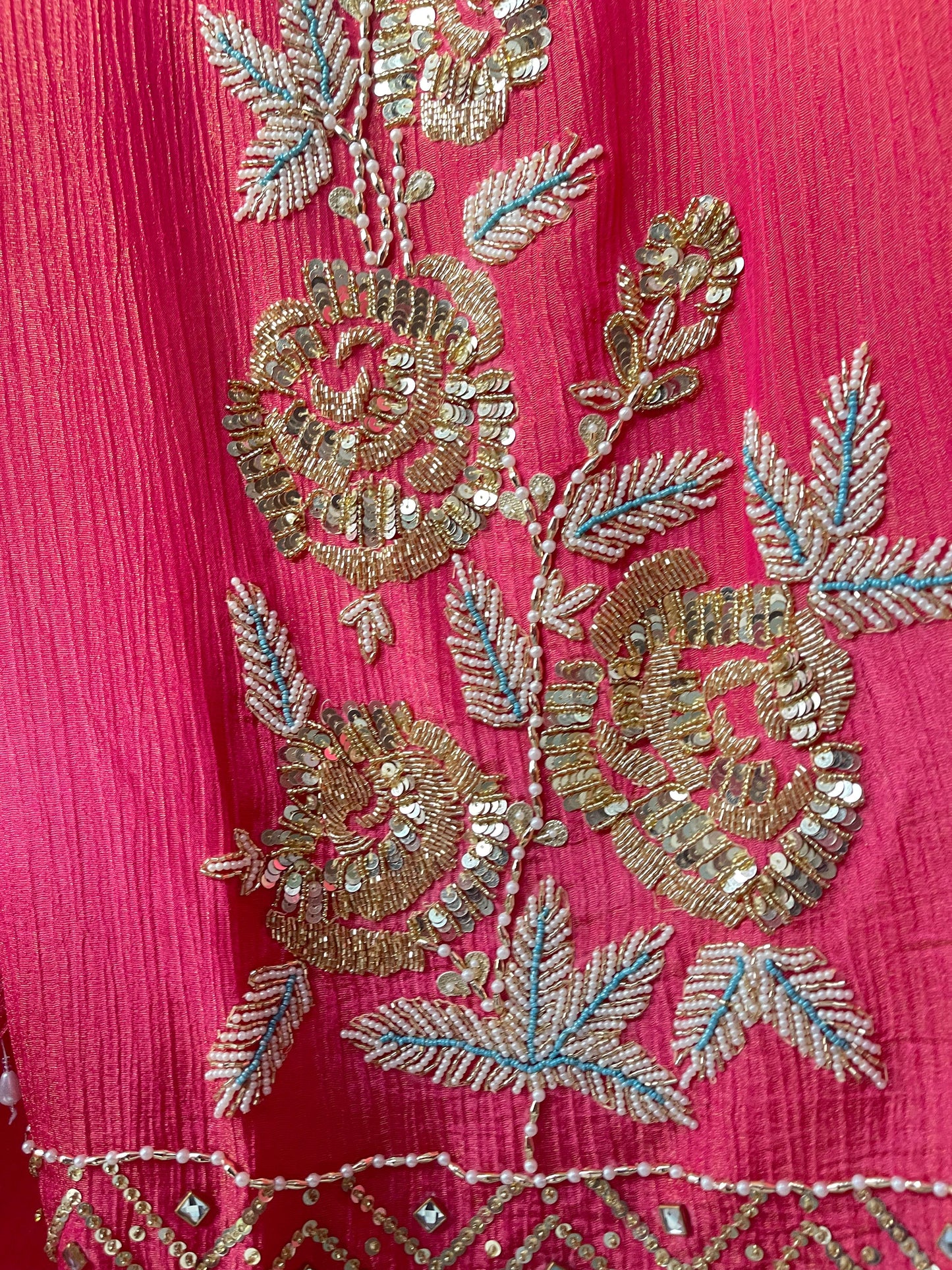 Crushed shimmer tissue unstitched ladies suit Rc17774 (a)