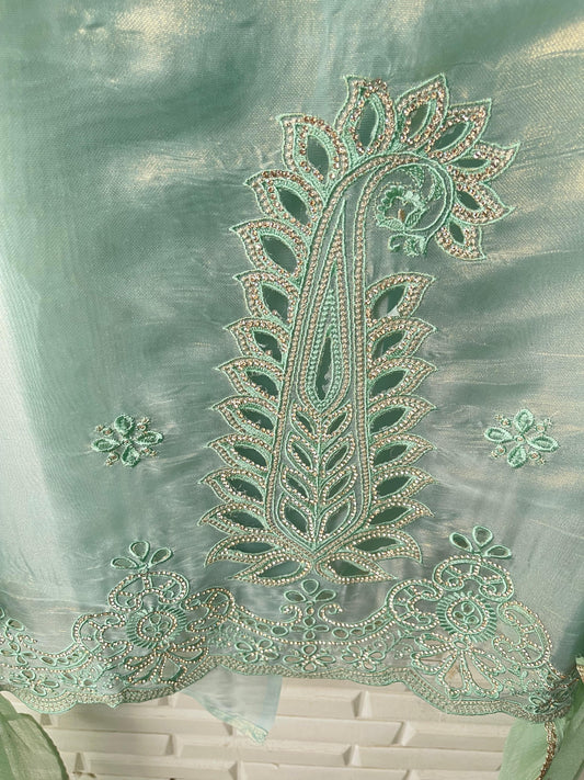 Shimmer paper silk unstitched ladies suit Rc17703 (b)