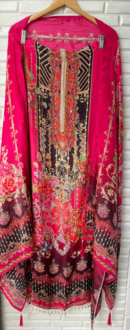 Muslin Crepe Unstitched Ladies Suit RC-17487 – view 2