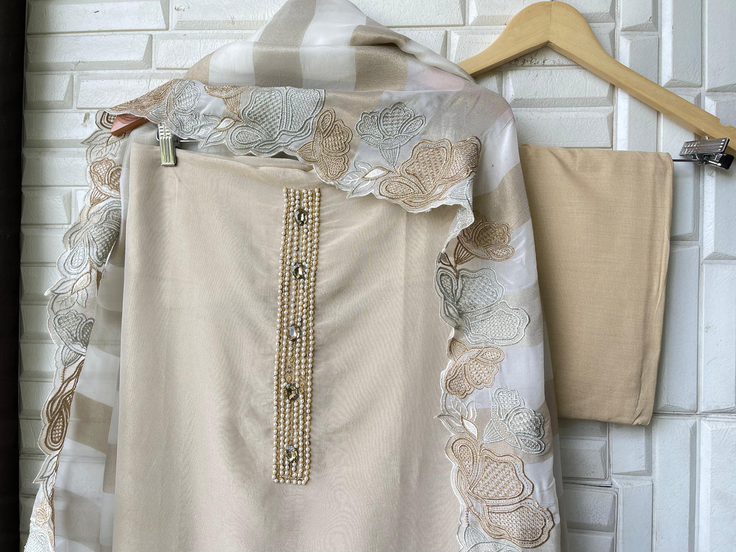 Shimmer silk unstitched ladies suit Rc17432