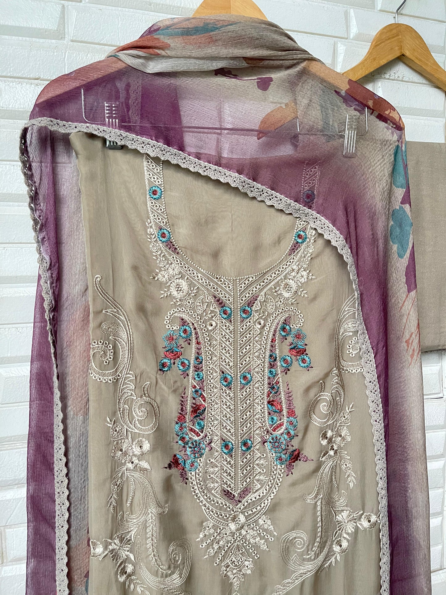 Organza unstitched ladies suit Rc17630 (b)