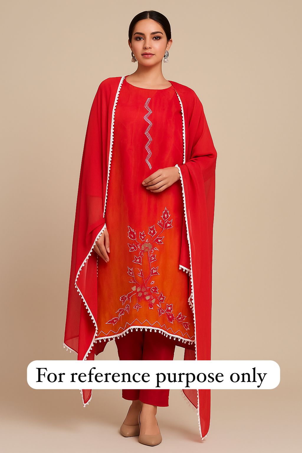 Crape silk unstitched ladies suit Rc17834