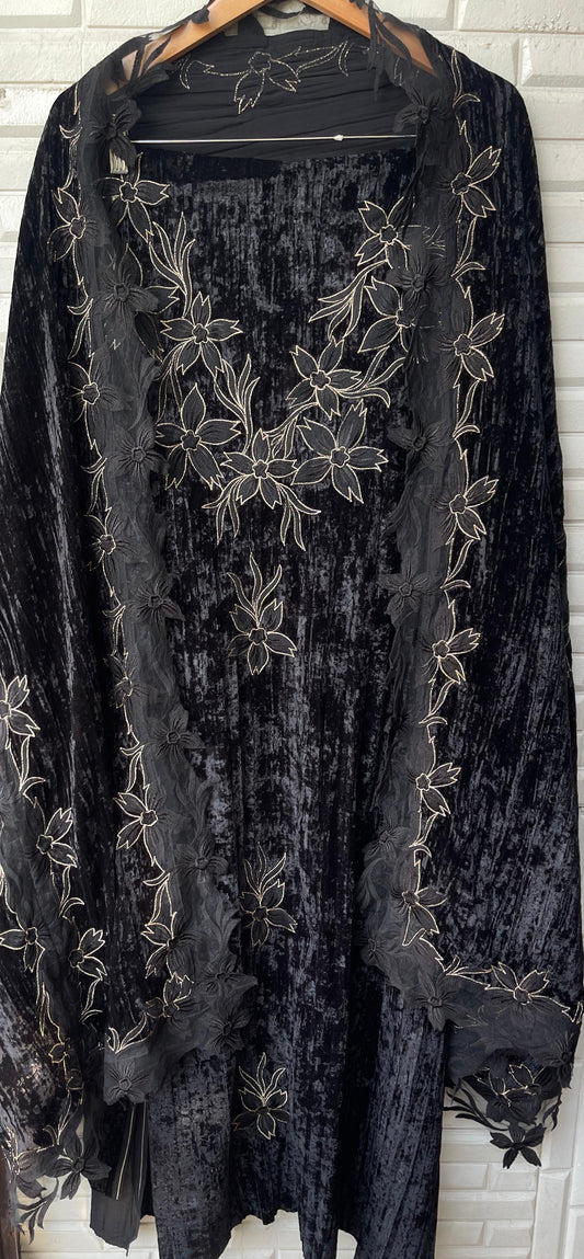 Crushed velvet unstitched ladies suit Rc17863 (b)