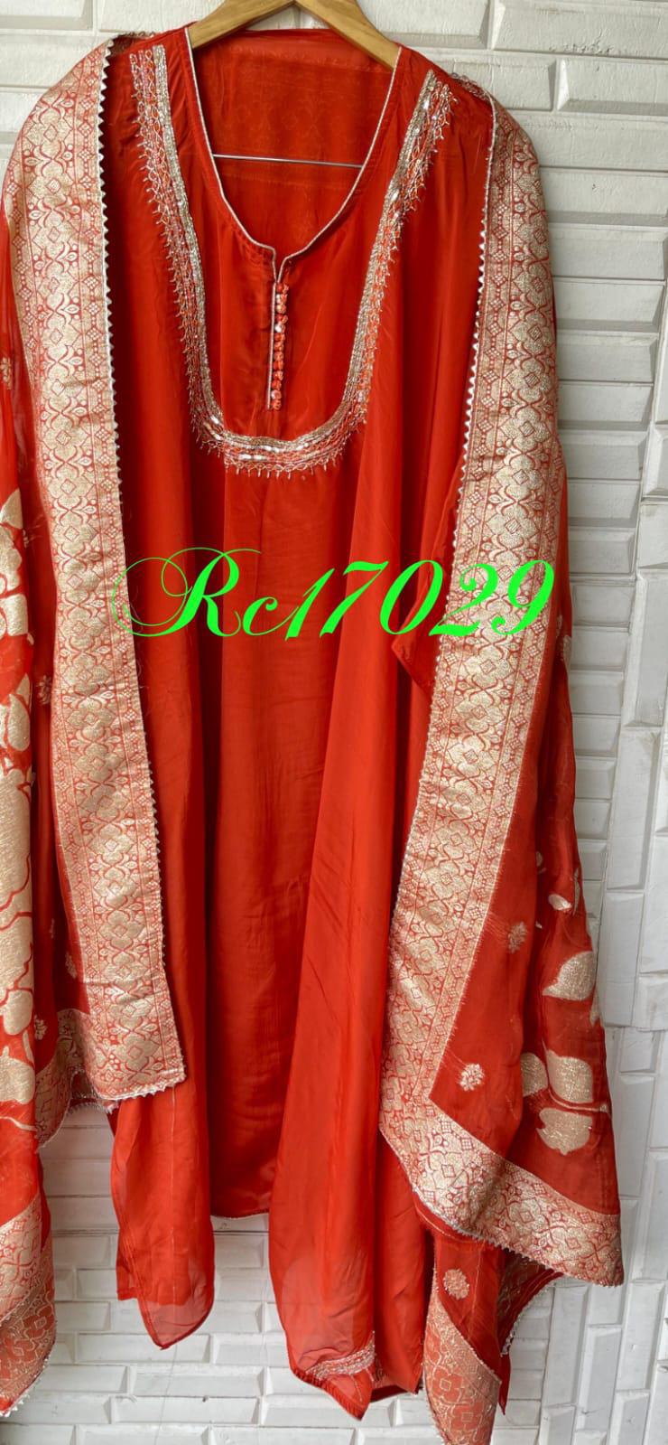 Organza unstitched ladies suit Rc17029