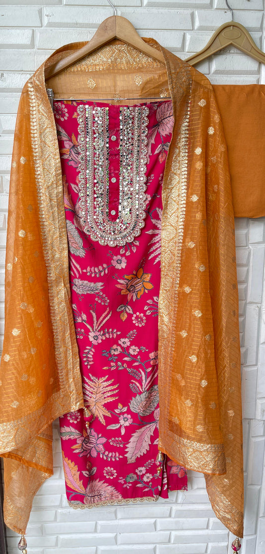 Muslin unstitched ladies suit Rc17343 (a)