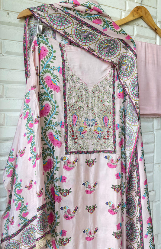 Crape Satin Unstitched Ladies Suit RC-17755 – view 2