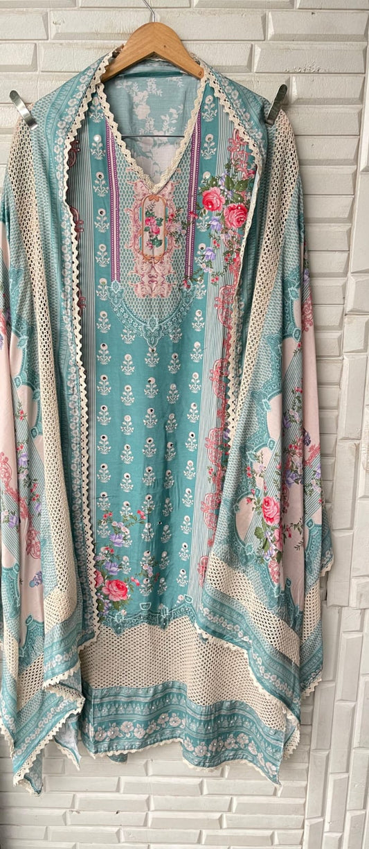 Muslin unstitched ladies suit Rc17173