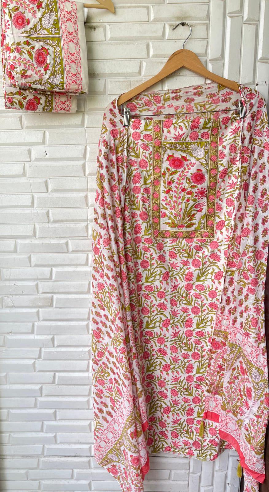 Cotton Printed Unstitched Ladies Suit Rc 16996