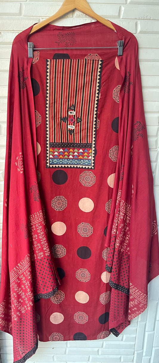 Cotton khadi unstitched ladies suit Rc17583 (a)