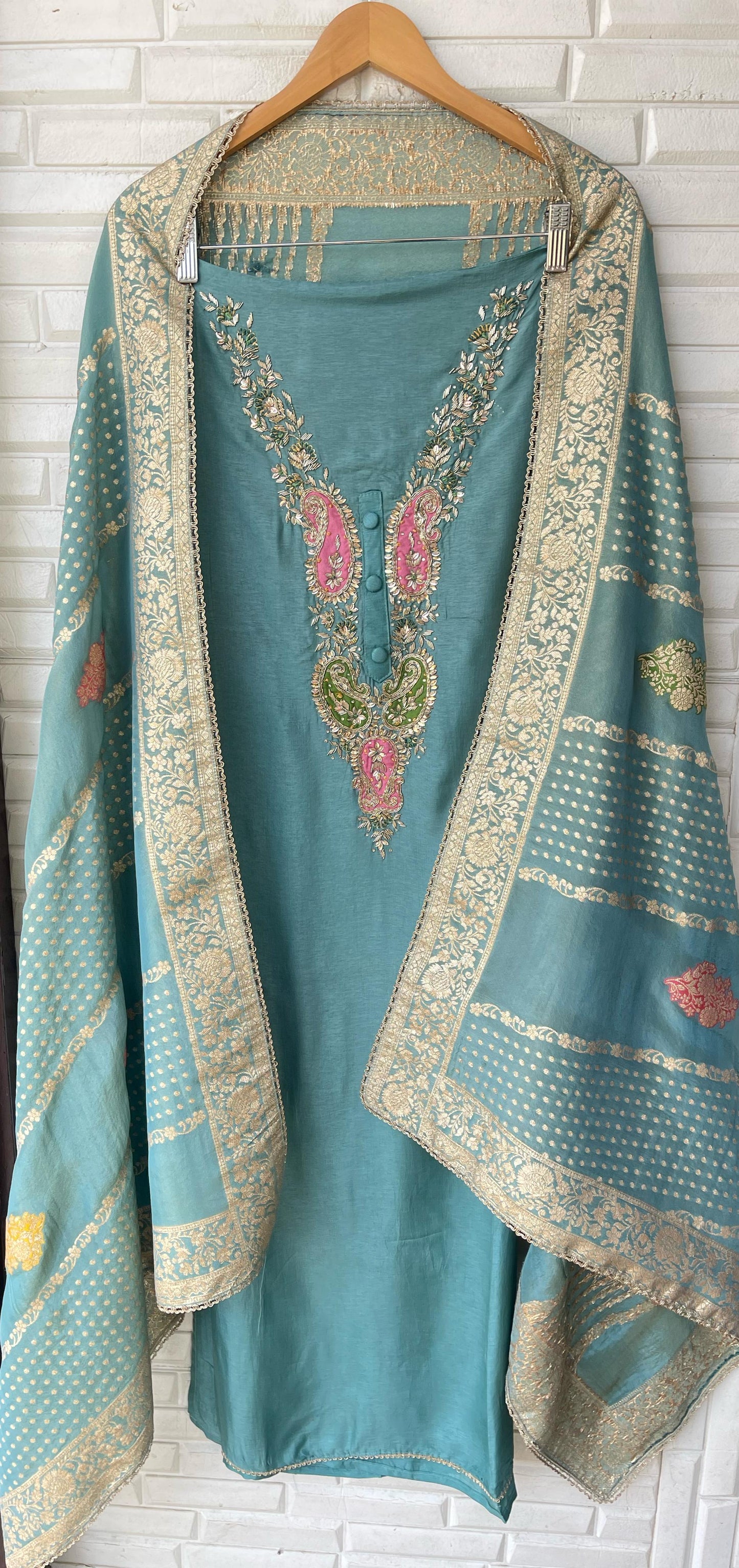 Silk unstitched ladies suit Rc16445 (a)