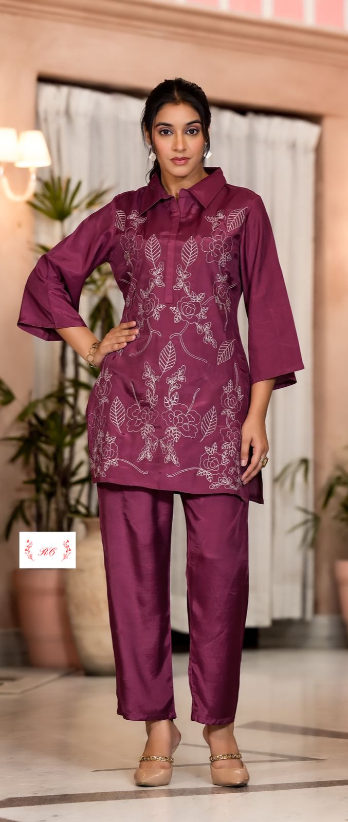 Silk Ready to Wear Co-ord Set Rc15222(a)