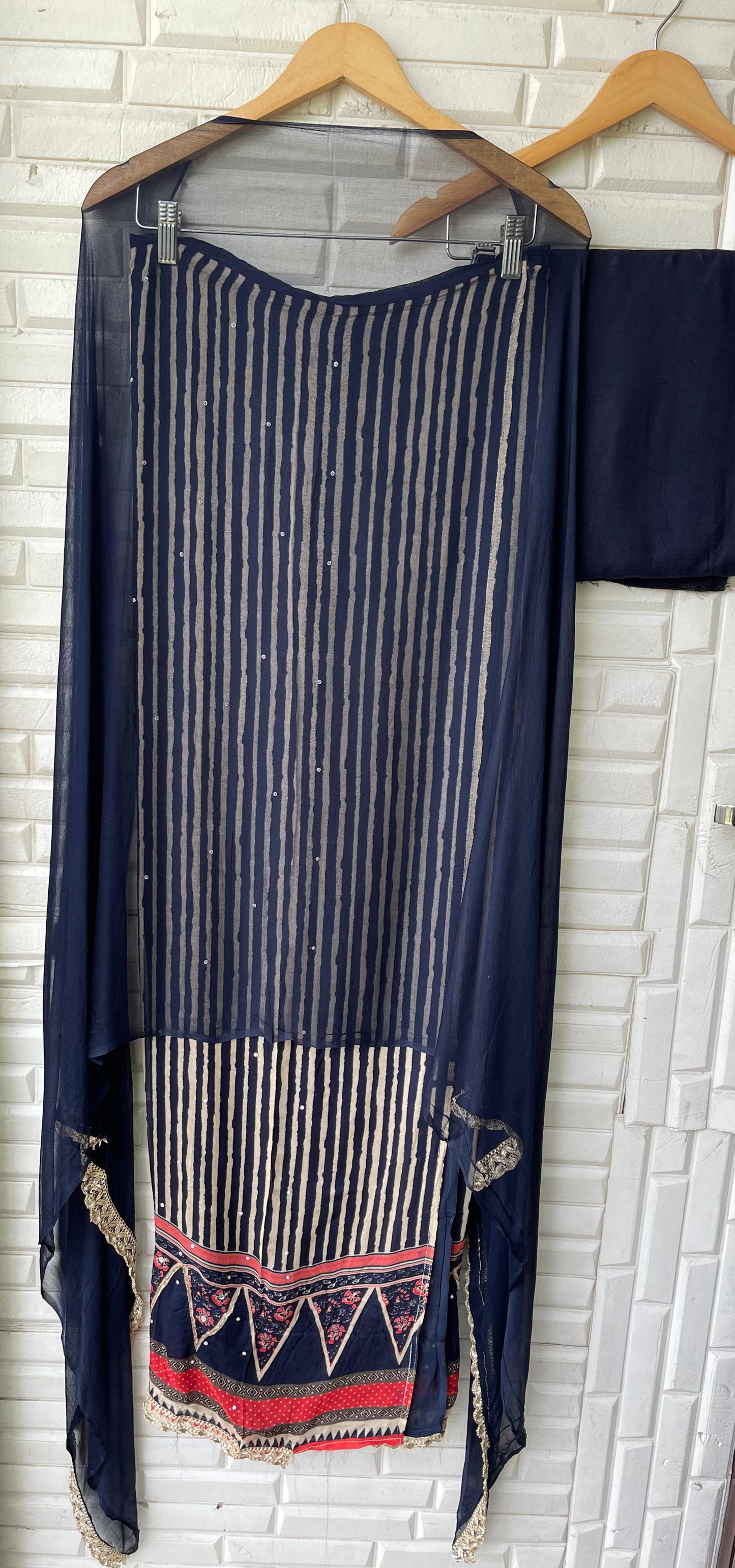 Organza unstitched ladies suit Rc17434