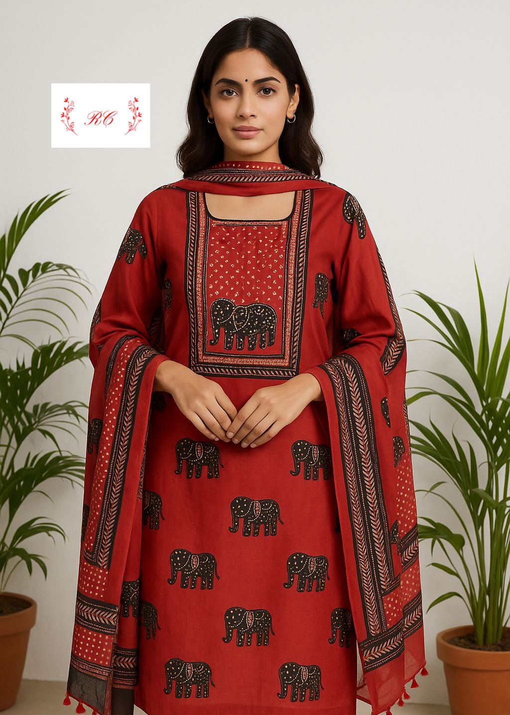 Cotton printed unstitched ladies suit Rc17618 (b)