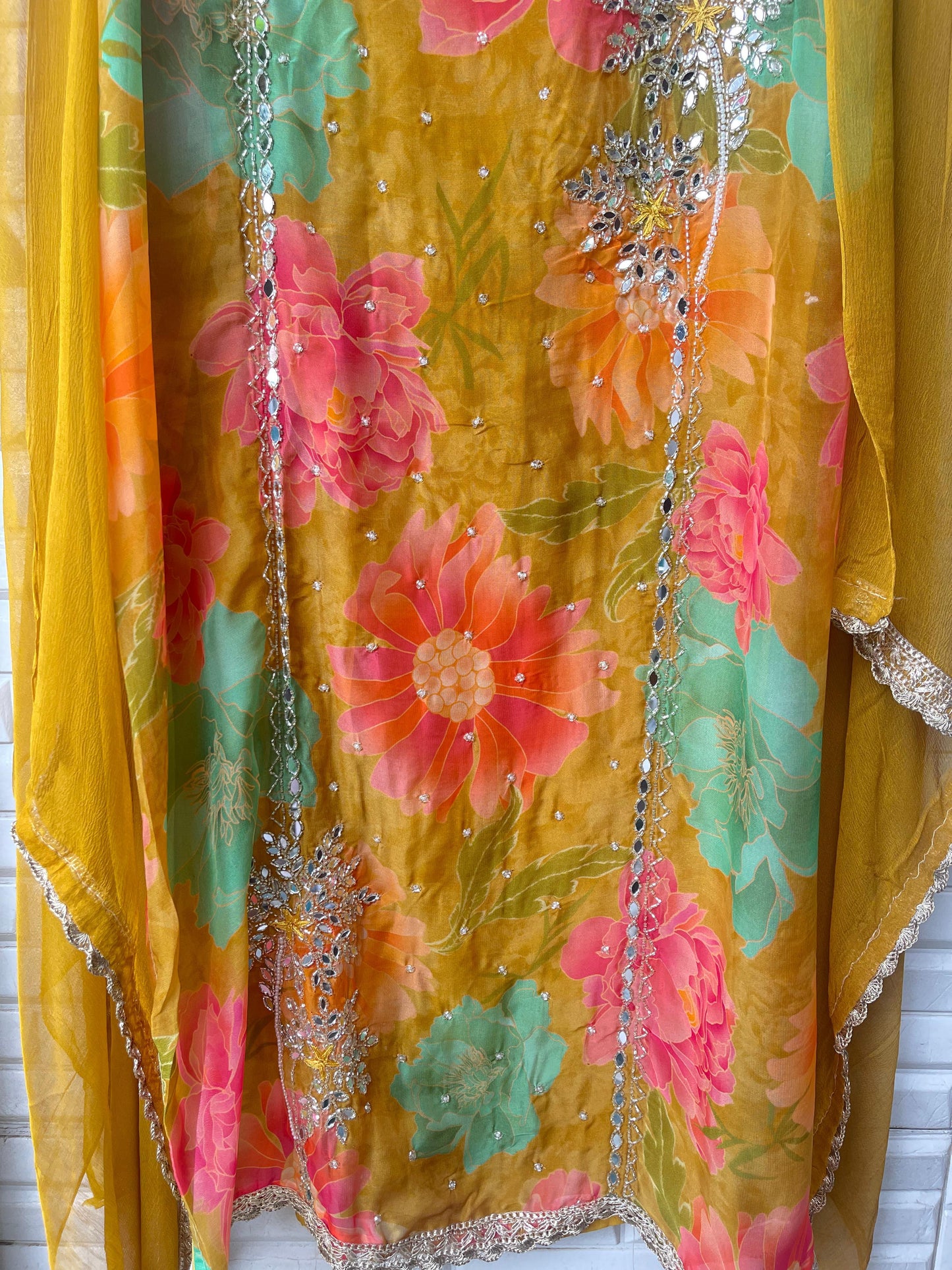 Organza Printed Unstitched Ladies suit Rc17244
