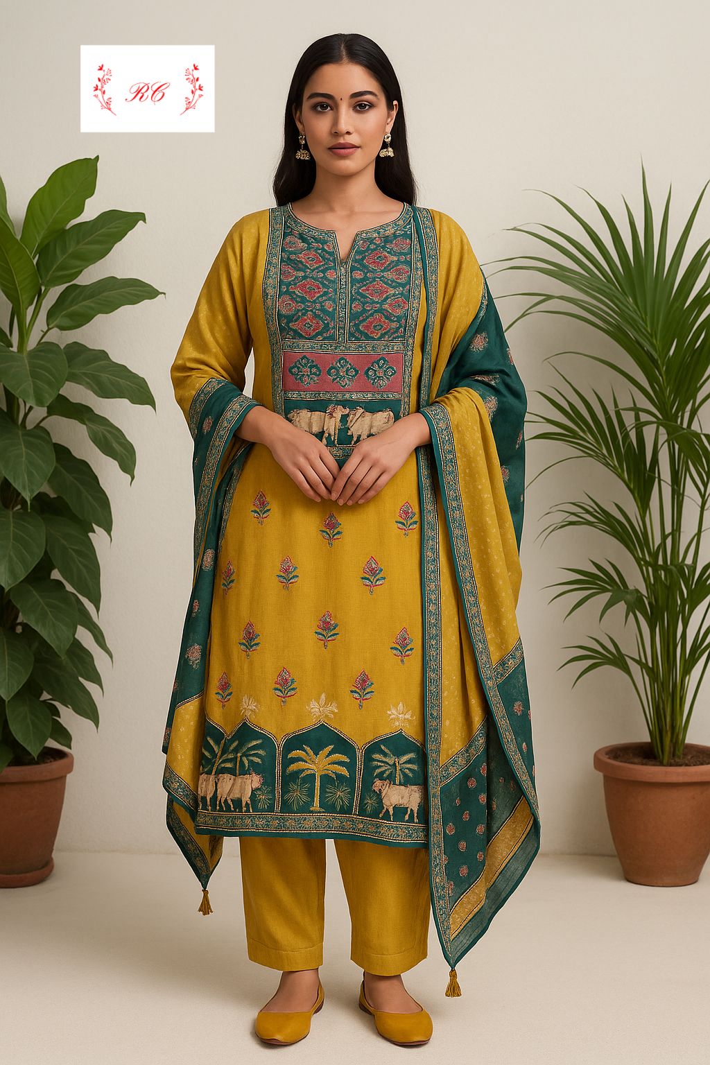 Muslin unstitched ladies suit Rc17551