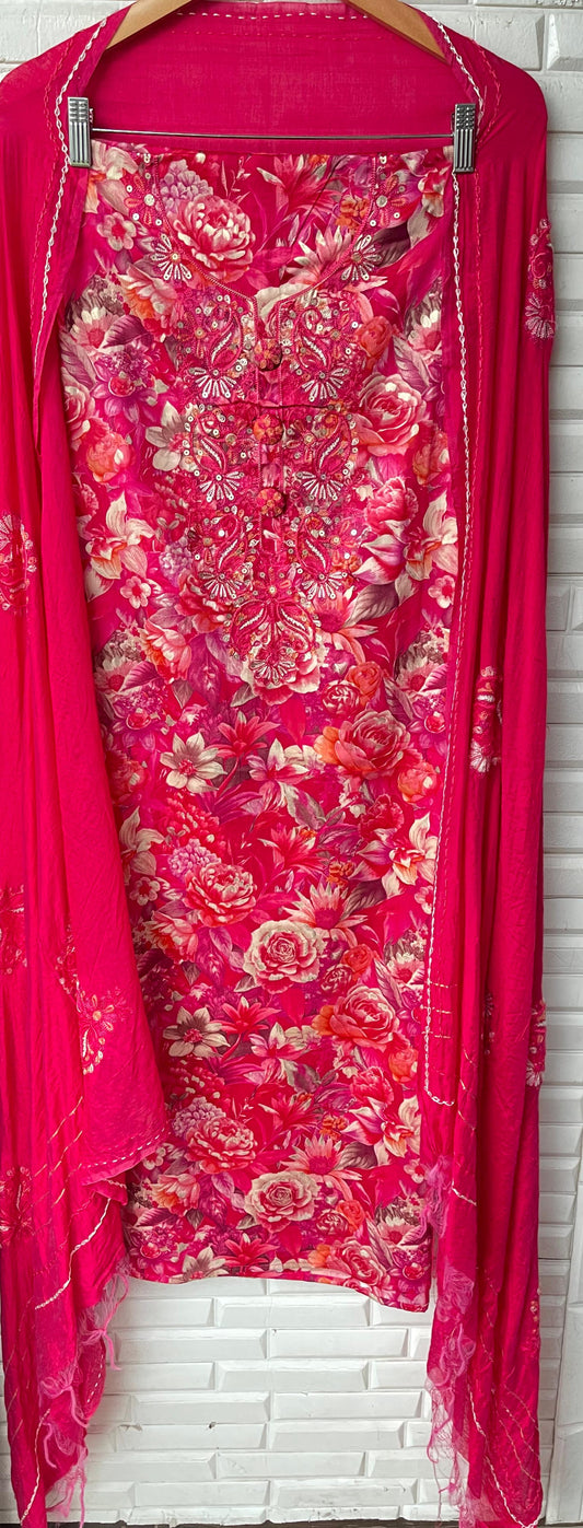 Cotton unstitched ladies suit Rc17554