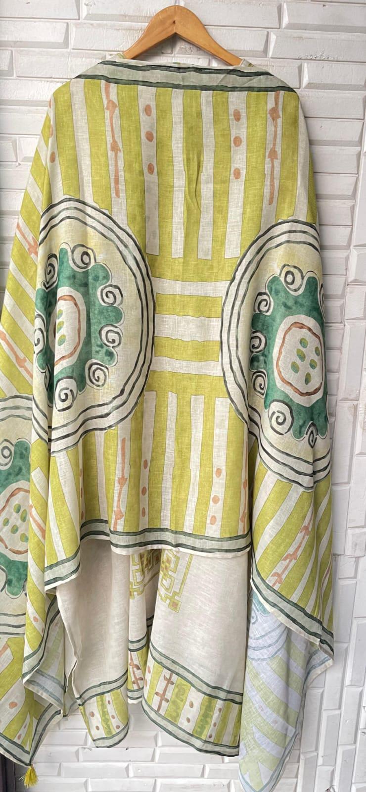 Linen unstitched ladies suit Rc17084