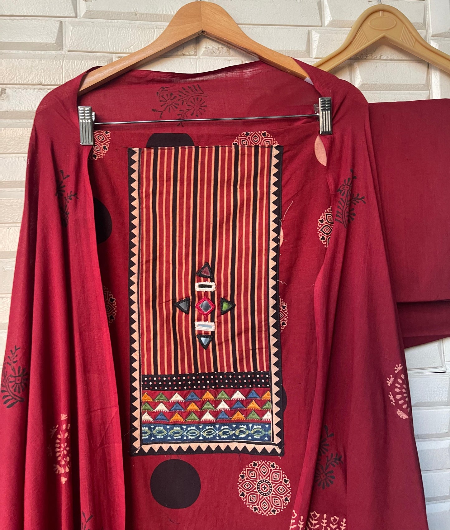 Cotton khadi unstitched ladies suit Rc17583 (a)