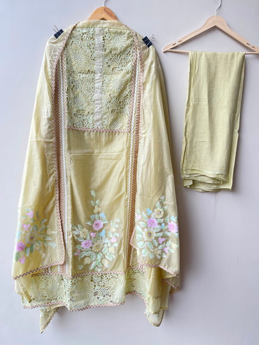 Mul chanderi unstitched ladies suit Rc18969 (b)