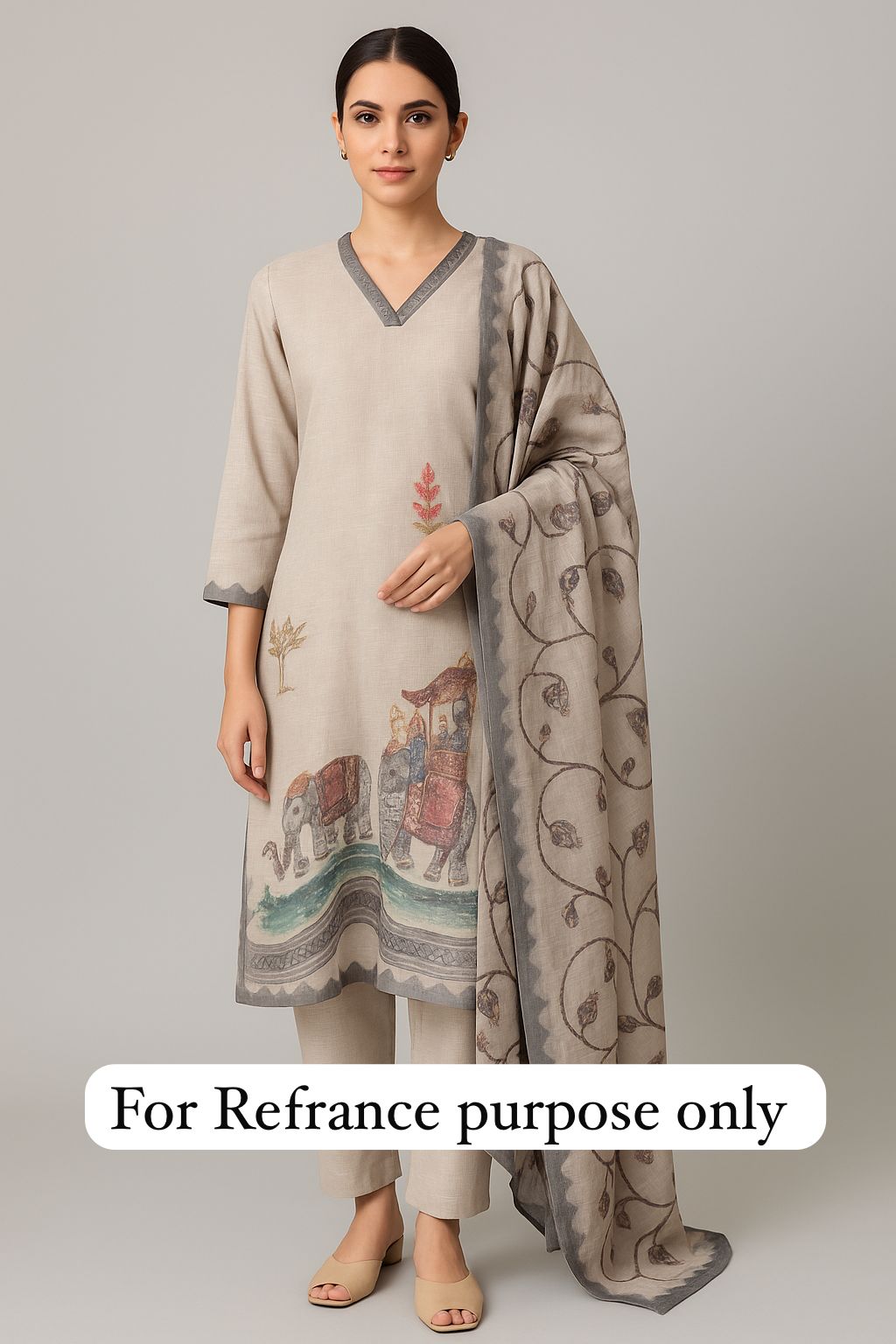 Pure linen unstitched ladies suit Rc17685 (a)