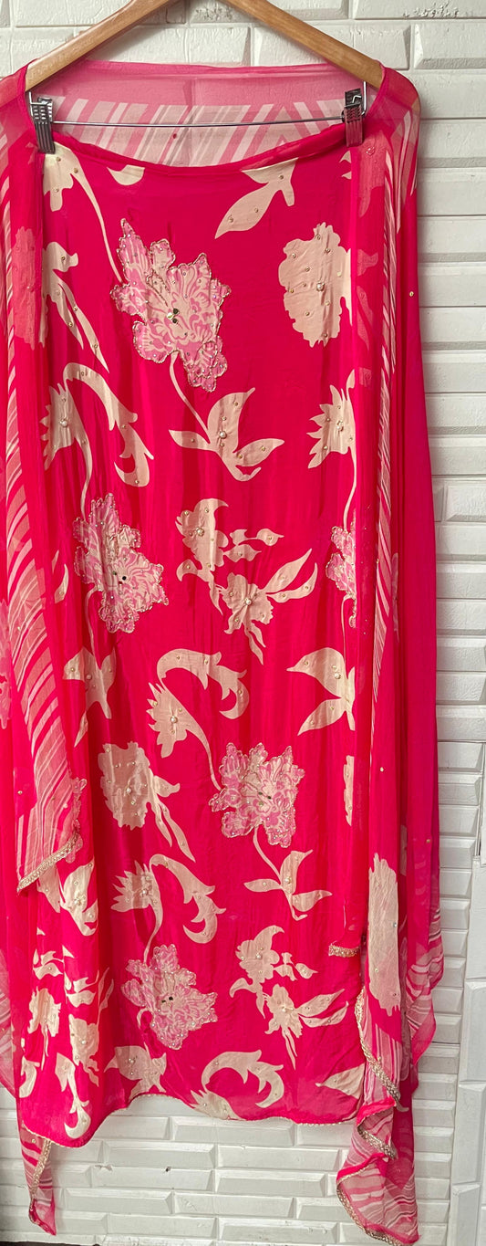 Muslin crepe unstitched ladies suit Rc17467 (a)