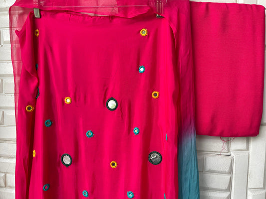 Glass organza unstitched ladies suit Rc17435 (c)