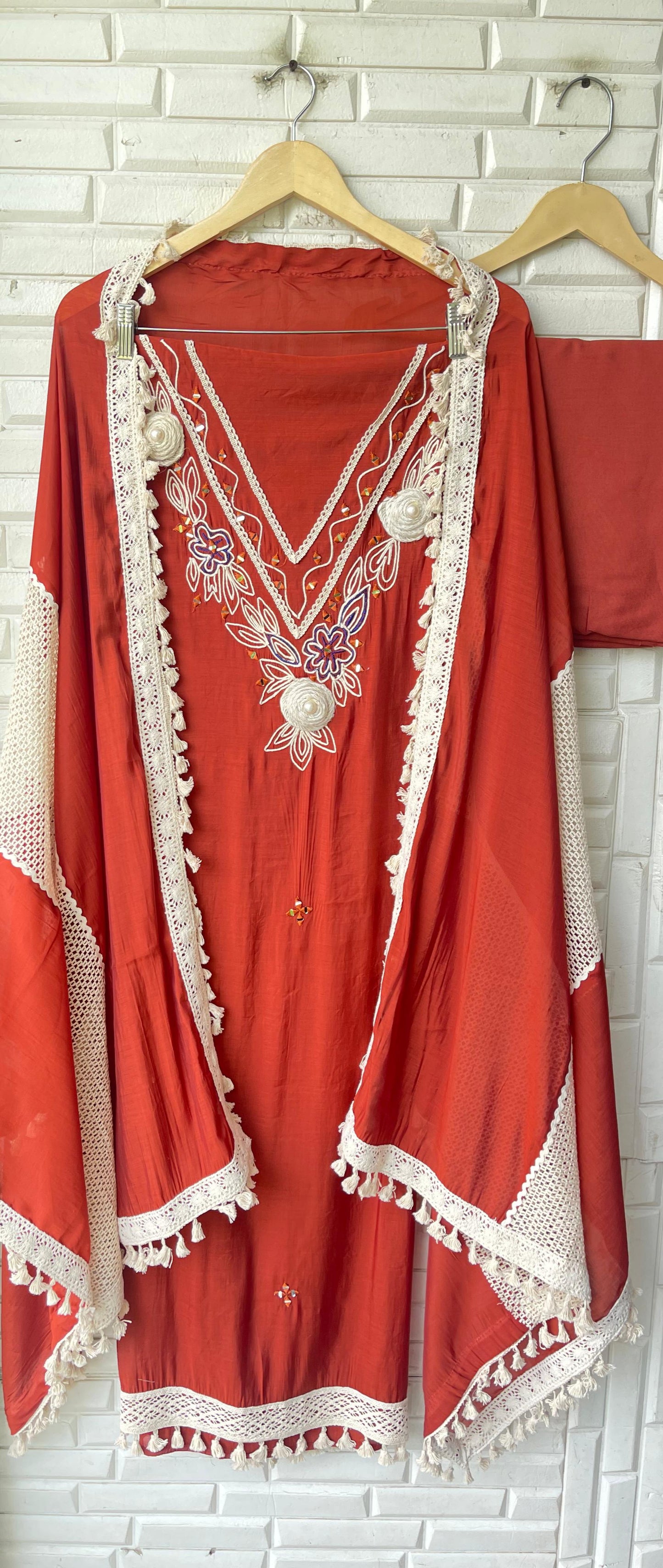 Mul chanderi unstitched ladies suit Rc17412