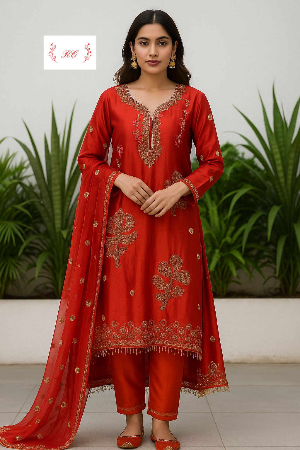 Organza unstitched ladies suit Rc17541