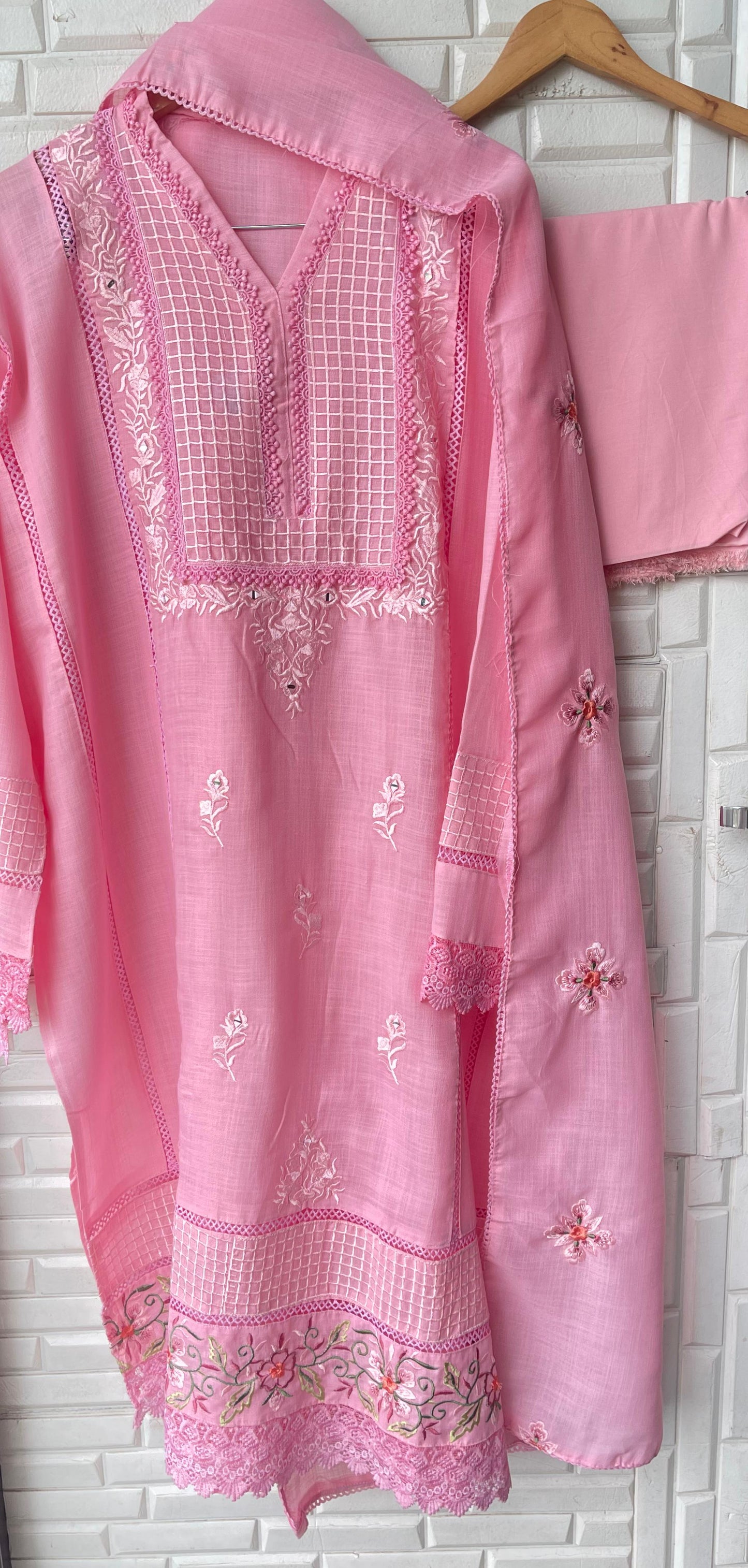 Cotton linen unstitched ladies suit Rc17566 (a)