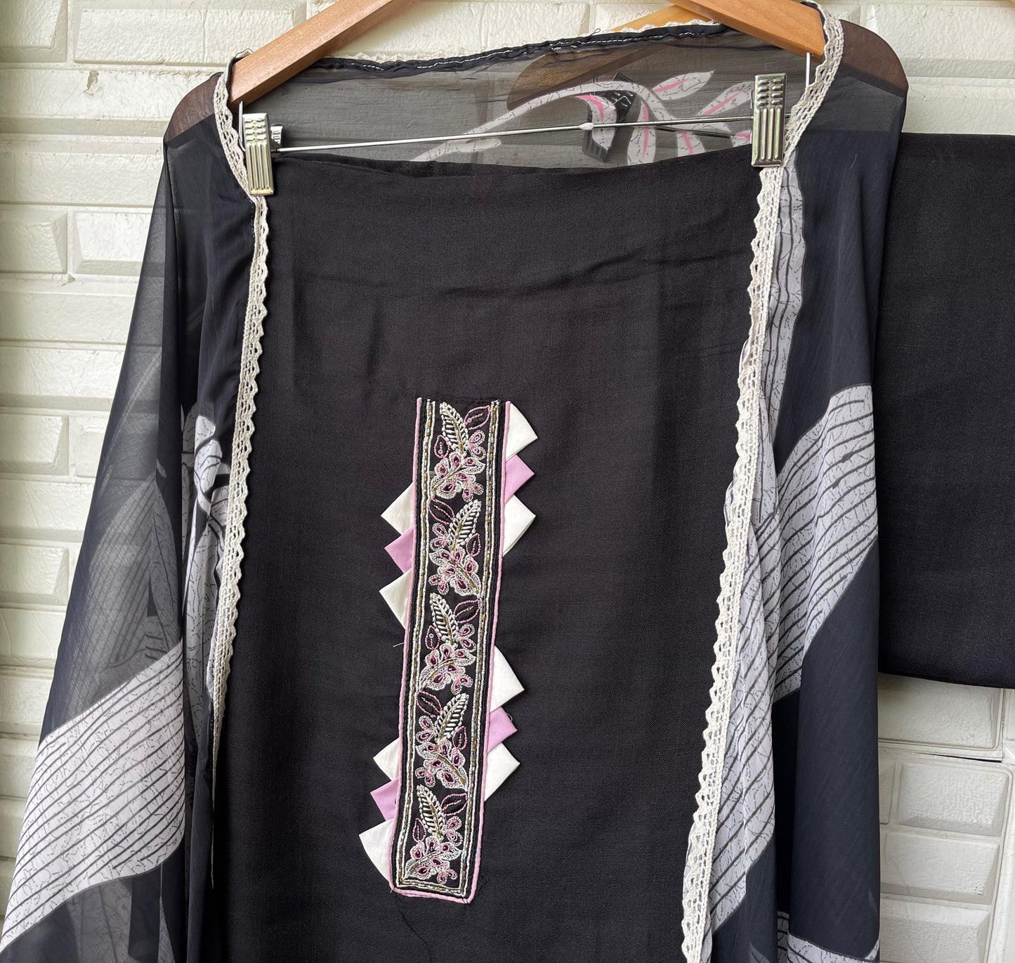 Cotton linen unstitched ladies suit Rc17498