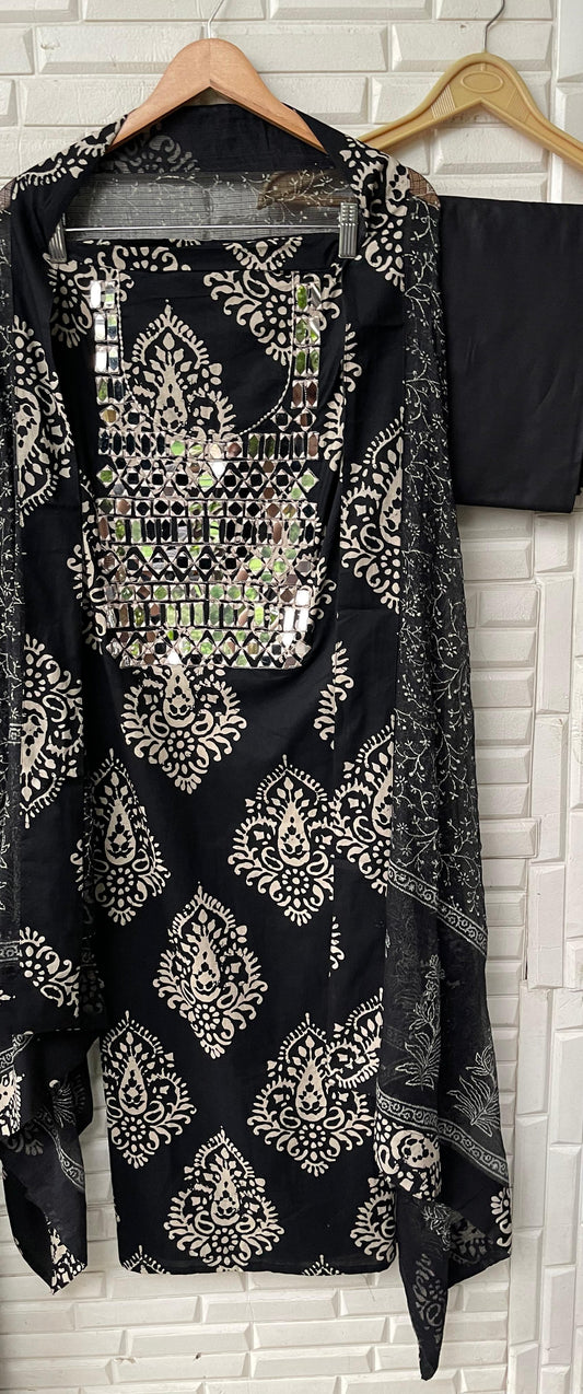 cotton unstitched ladies suit Rc17395